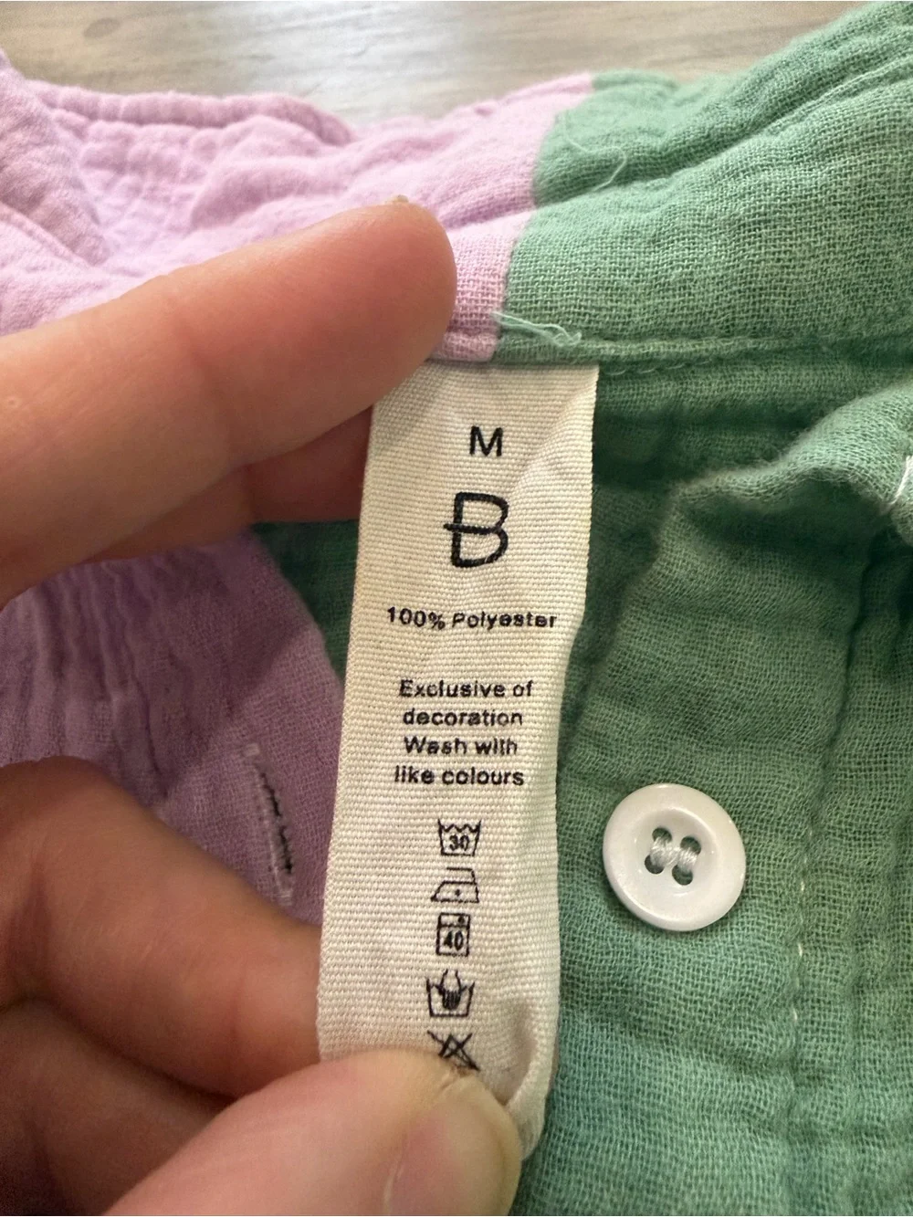 BMJL Womens Button Down Ultra-Soft Textured Color Block Top - Picture 3 of 6
